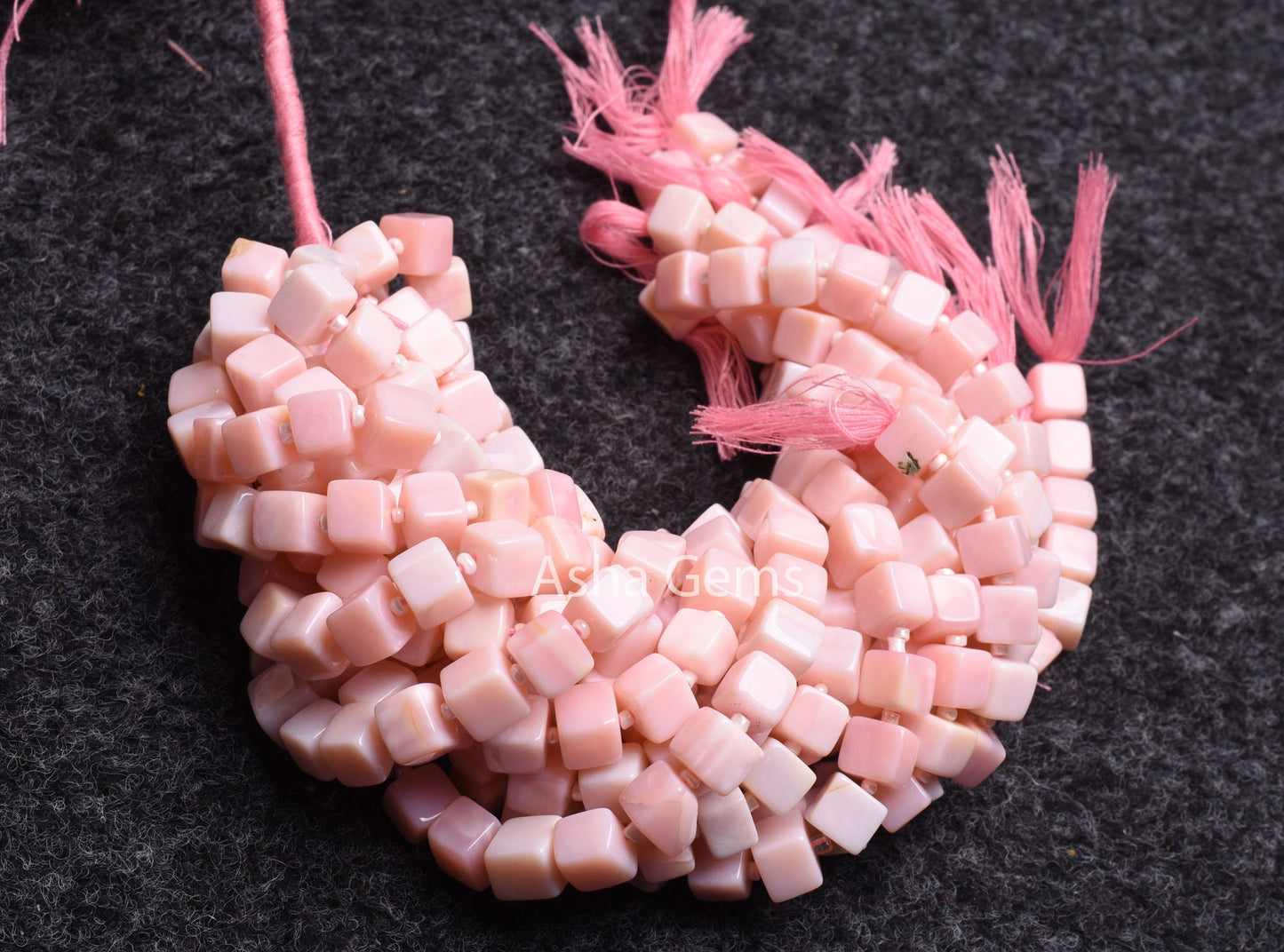 Beautiful Pink Opal Smooth Cube Gemstone Beads,7-8 mm Shaded Pink Opal 3D Cube Box Beads Handmade,9 inch Pink Opal Beads Jewelry Making SALE