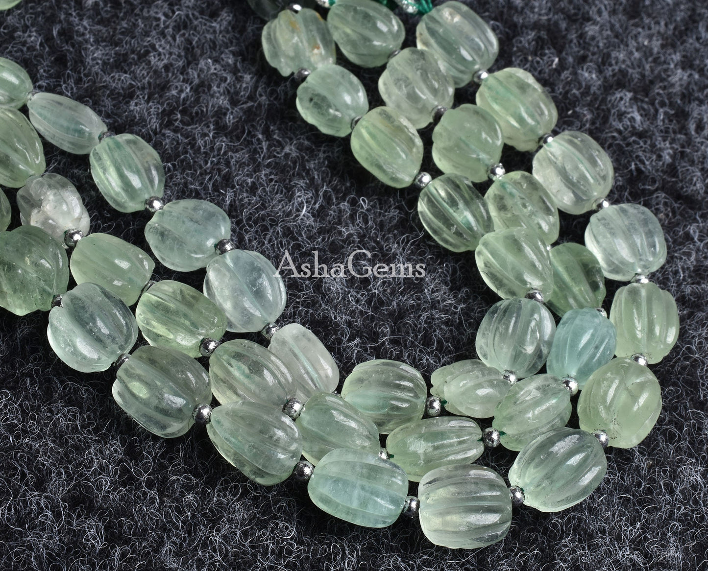 Natural Fluorite Carved Gemstone Beads,8" Strand Green Fluorite Fancy Carving Nugget Beads, Fluorite Carve Bead Handmade Puff Oval Beads