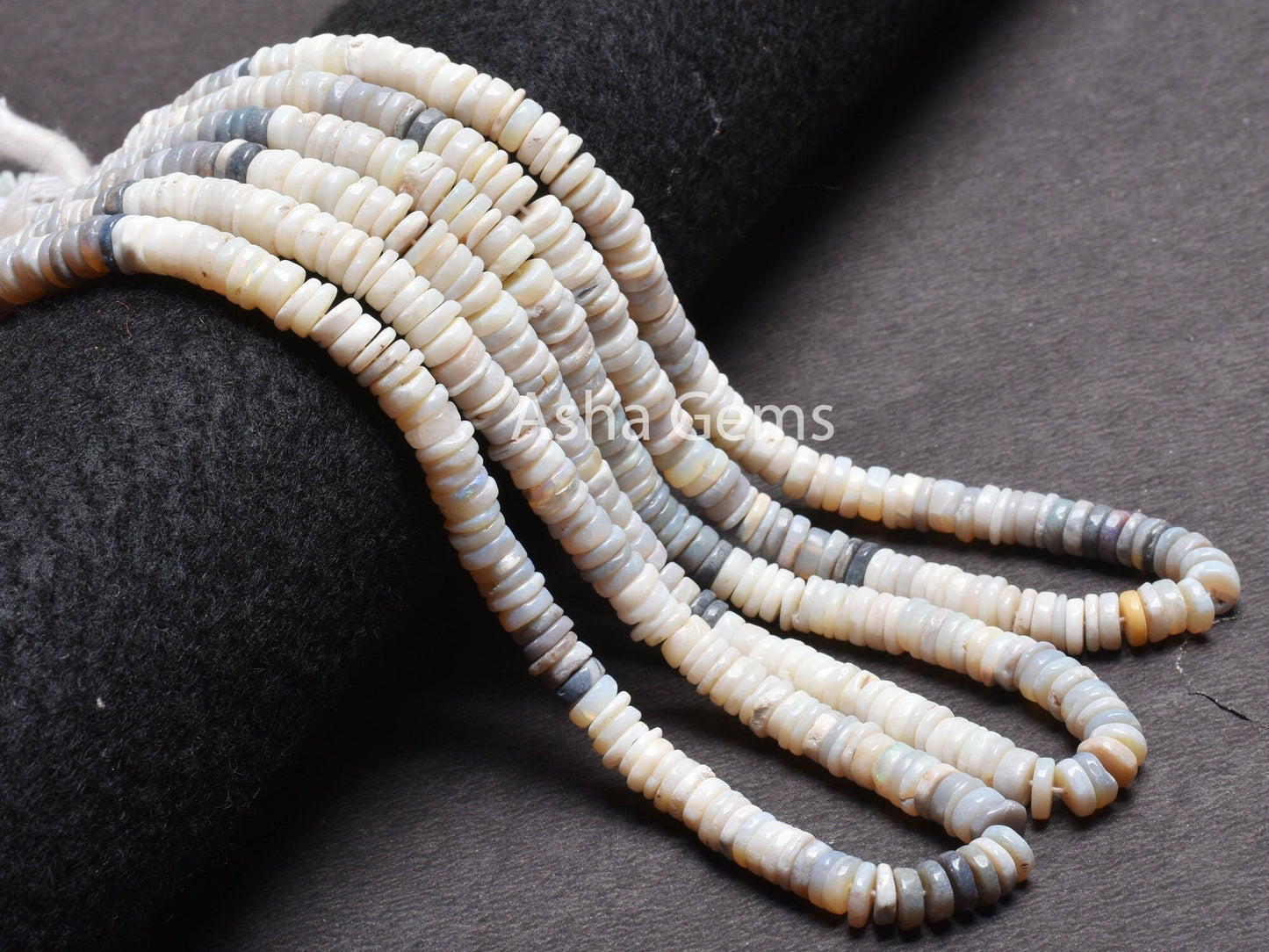 6 mm Beautiful Shaded Australian Opal Heishi Tyre Beads,16" Rare Australian Opal Smooth flat wheel Handmade Gemstone Natural Opal Beads SALE