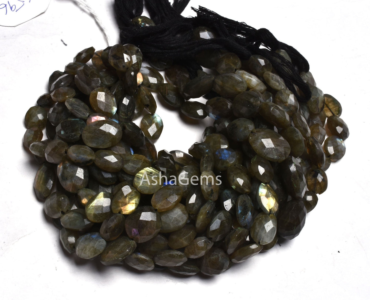 Natural Multi Fire Labradorite Faceted Oval Beads,10" Strand Labradorite beads, Black Rainbow Oval Briolette Gemstone beads For Jewelry SALE