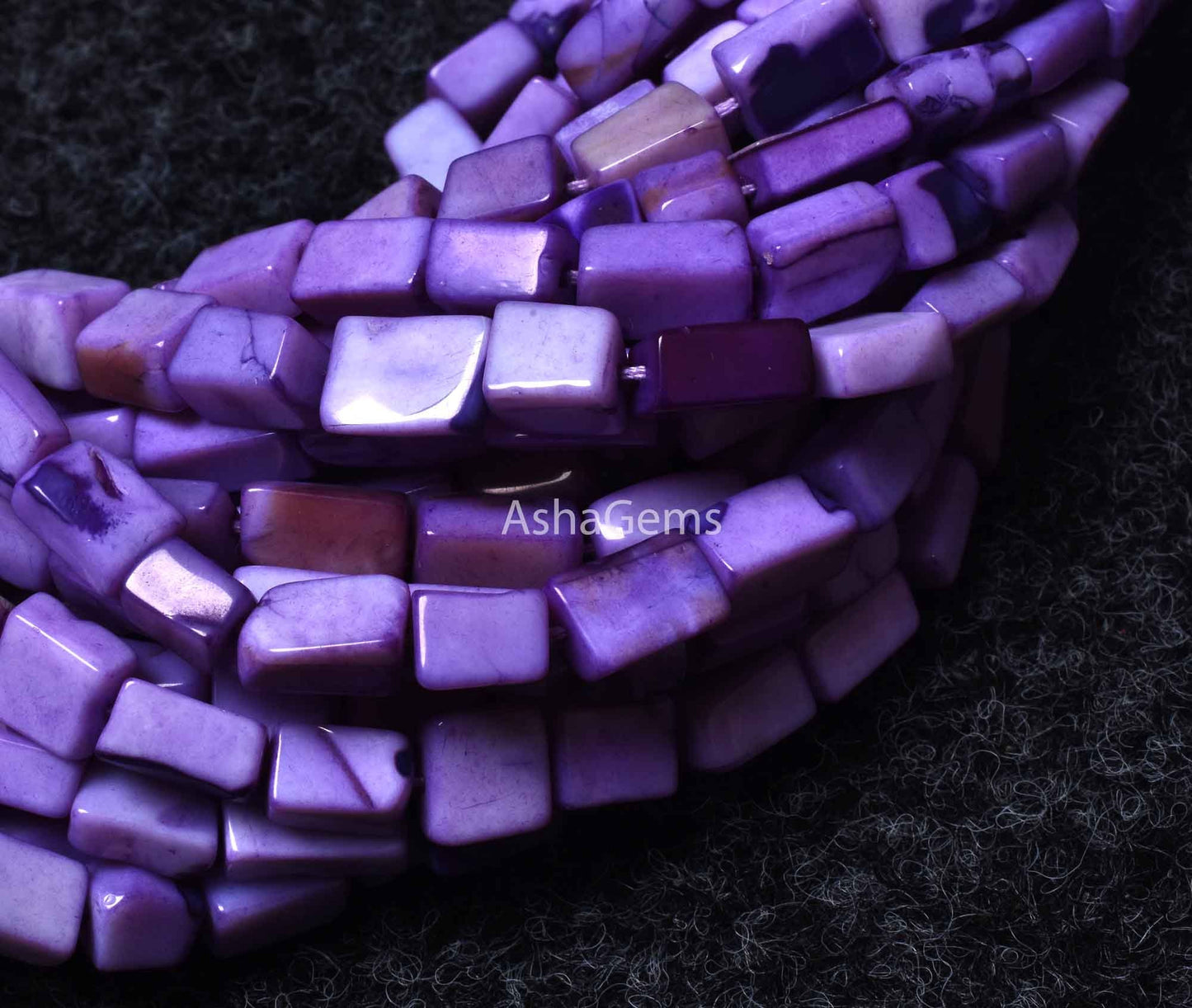 Beautiful purple opal smooth Rectangle shape beads,13" Strand Charoite color Opal Plain Handmade rectangle Beads Opal Beads For Jewelry SALE
