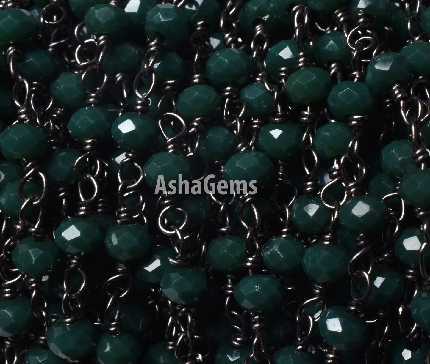SALE 1,3,5,10,25,50Ft Green Emerald Hydro Faceted Rondelle Beaded Rosary Chain,Black Metal,Gold Plated Wire,Jewelry Making,Gunmetal,3-3.5 mm