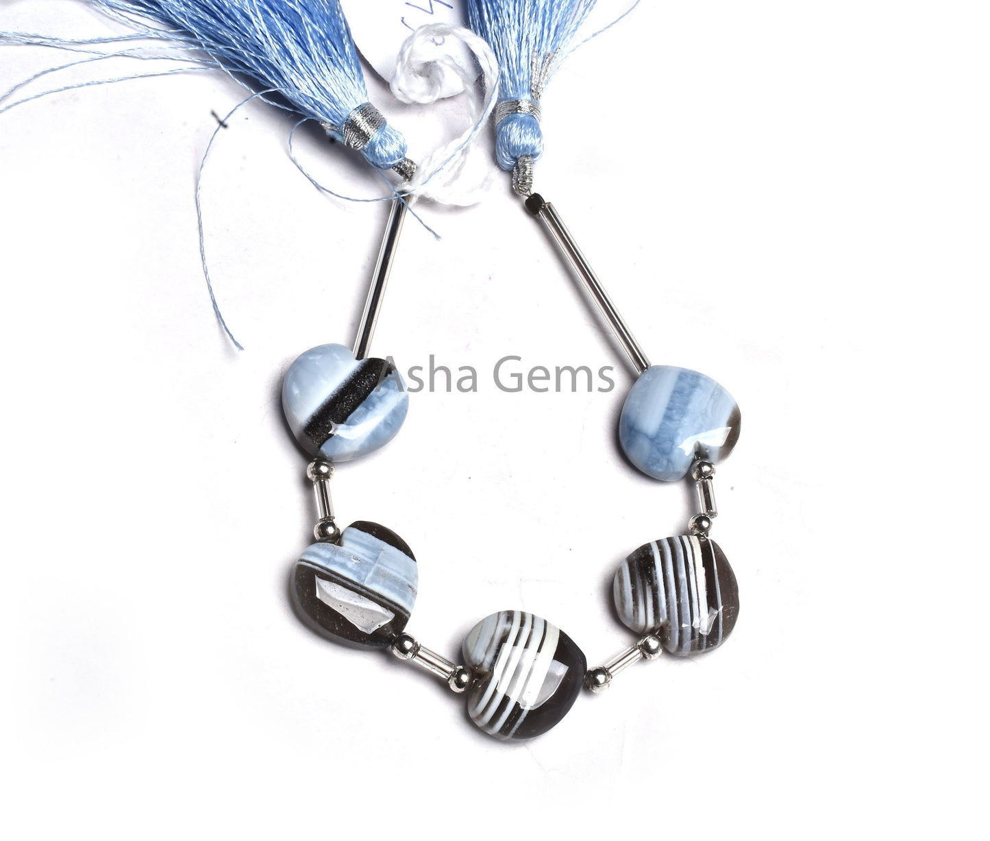 Beautiful Boulder Opal Carving Heart Shape Straight Drill Beads,15 mm Blue Boulder Opal Smooth Carved Heart Gemstone Blue Opal Beads Jewelry