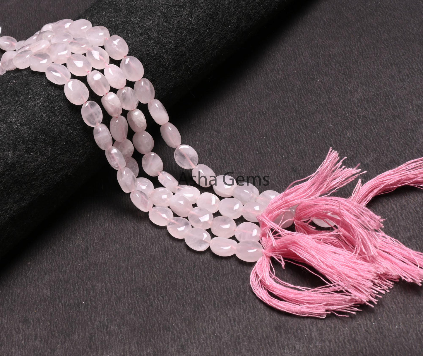 13" Natural Rose Quartz Smooth Oval Shape Gemstone Loose Beads,8-10 mm Pink rose Quartz Plain Oval handmade Beads Jewelry making Crafts SALE