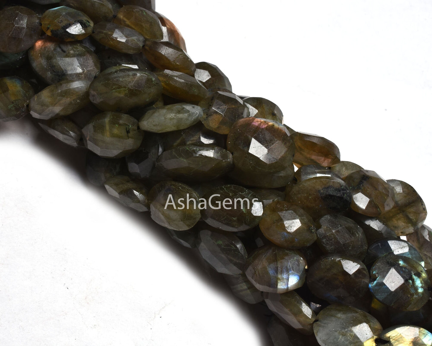 Natural Multi Fire Labradorite Faceted Oval Beads,10" Strand Labradorite beads, Black Rainbow Oval Briolette Gemstone beads For Jewelry SALE