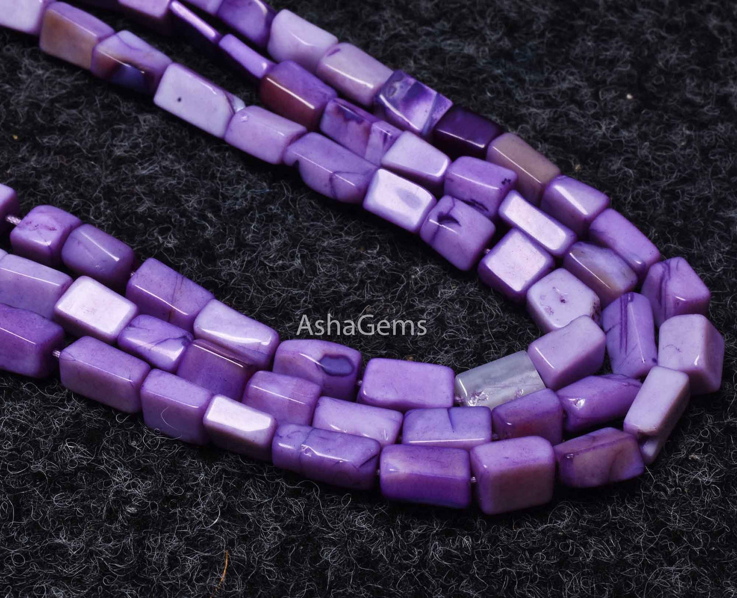 Beautiful purple opal smooth Rectangle shape beads,13" Strand Charoite color Opal Plain Handmade rectangle Beads Opal Beads For Jewelry SALE