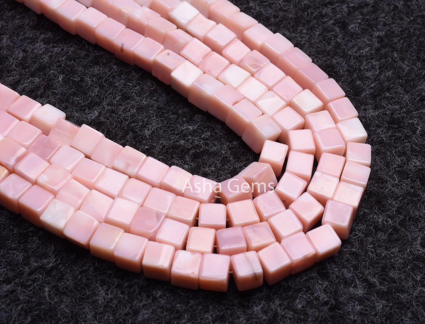 6 mm Pink Opal smooth 3D Cube Box Beads,9 Inch Strand Shaded Pink Opal Plain Handmade Box Gemstone Beads, Opal Beads For Jewelry Making SALE