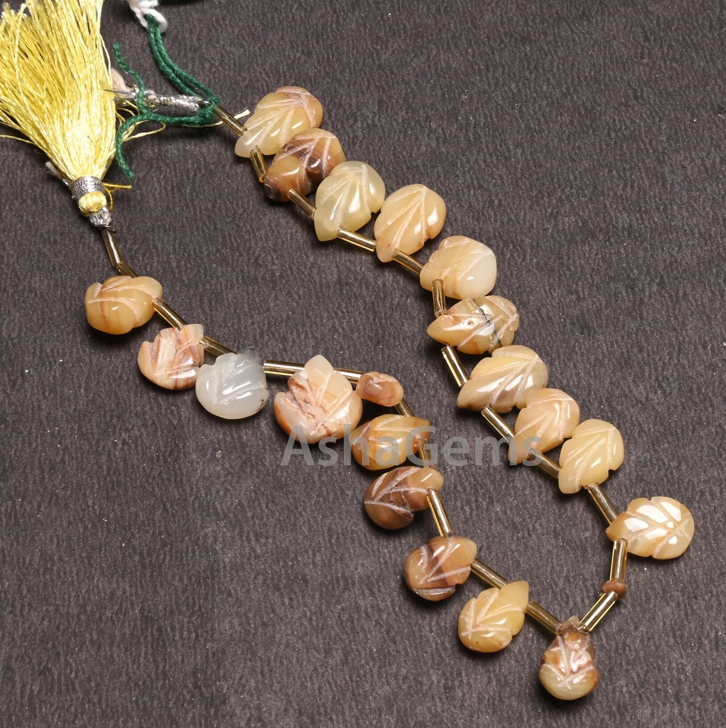 Natural Bio Opal Carving Pears Handmade beads,8" Shaded Yellow Opal carved Pears Uneven shape Carve Gemstone Opal beads Jewelry making Craft