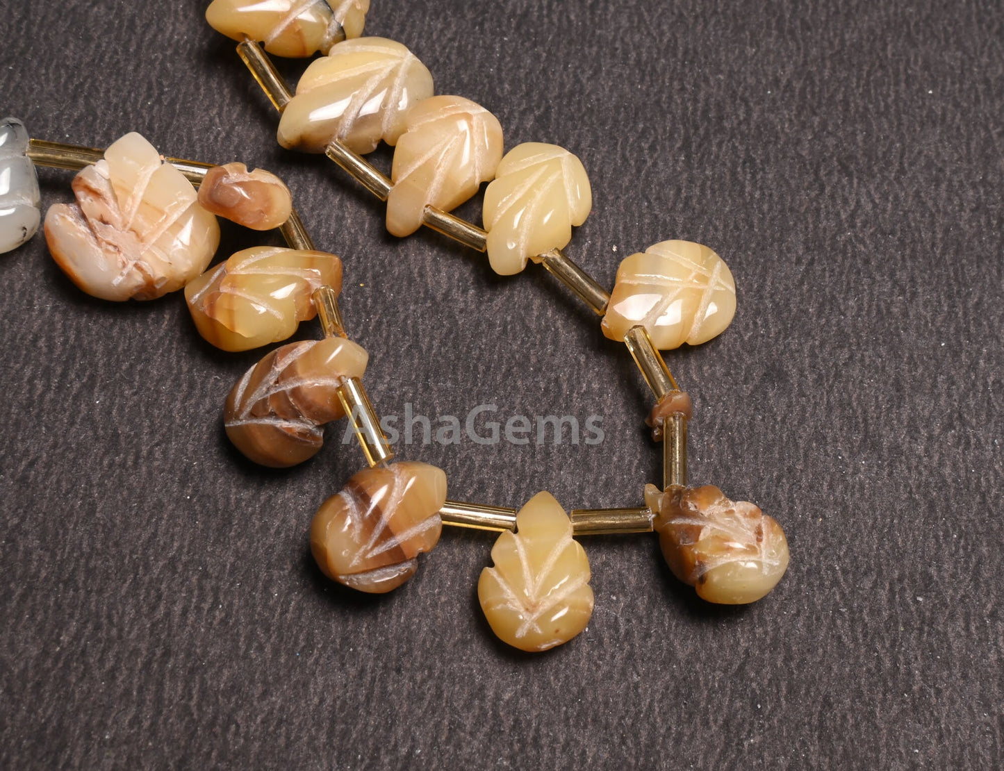 Natural Bio Opal Carving Pears Handmade beads,8" Shaded Yellow Opal carved Pears Uneven shape Carve Gemstone Opal beads Jewelry making Craft