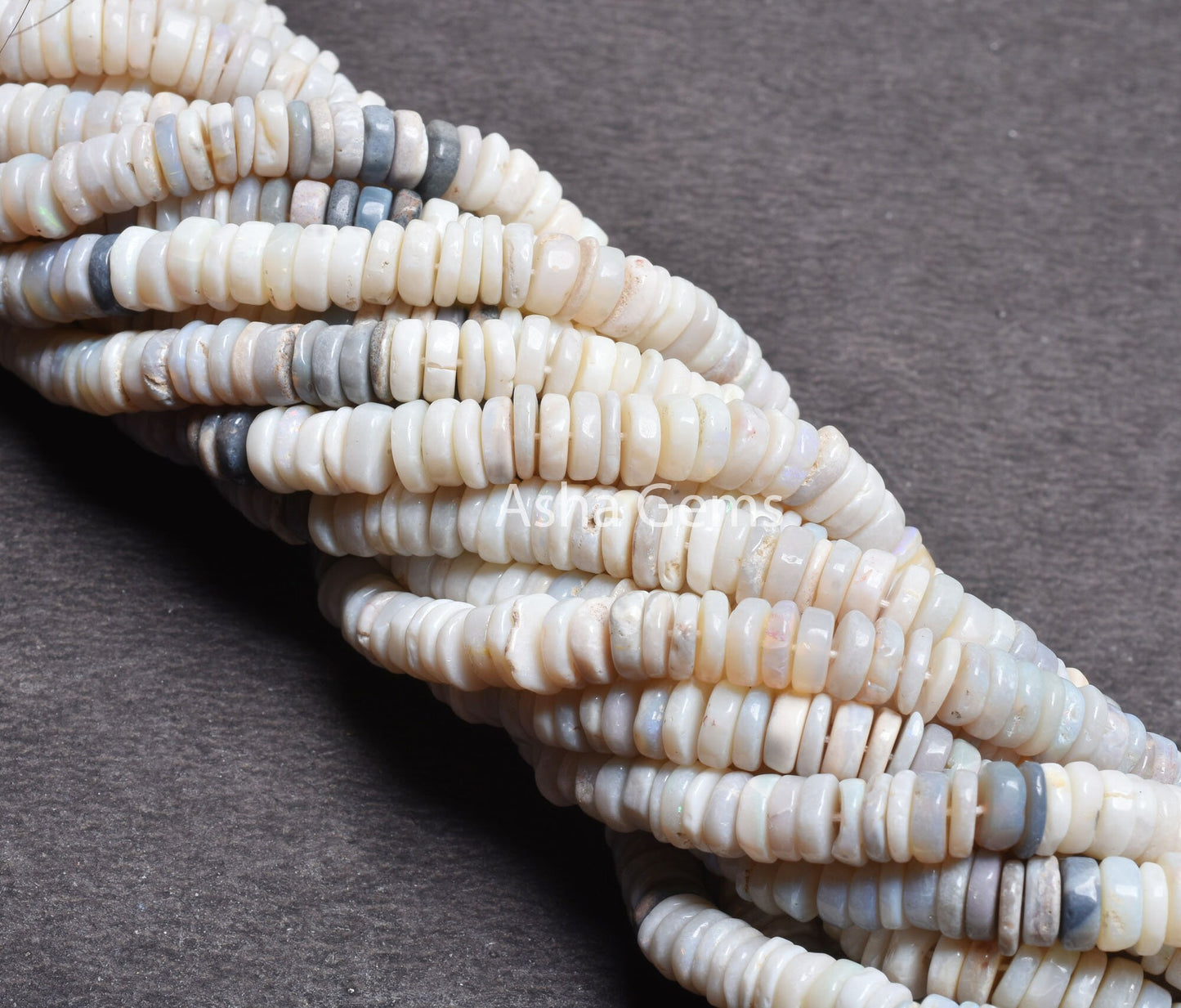 6 mm Beautiful Shaded Australian Opal Heishi Tyre Beads,16" Rare Australian Opal Smooth flat wheel Handmade Gemstone Natural Opal Beads SALE