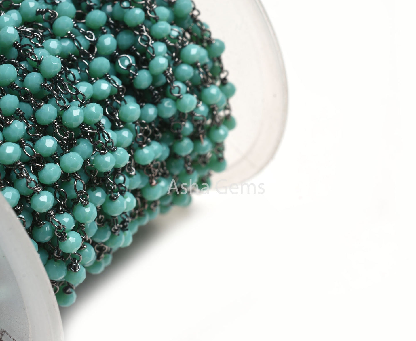 1,3,5,10,50 Feet Green Hydro Faceted Rondelle Beaded Rosary Chain, Black Plated Wire Jewelry Making Chain 3-3.5mm Gunmetal Chain Rosary SALE