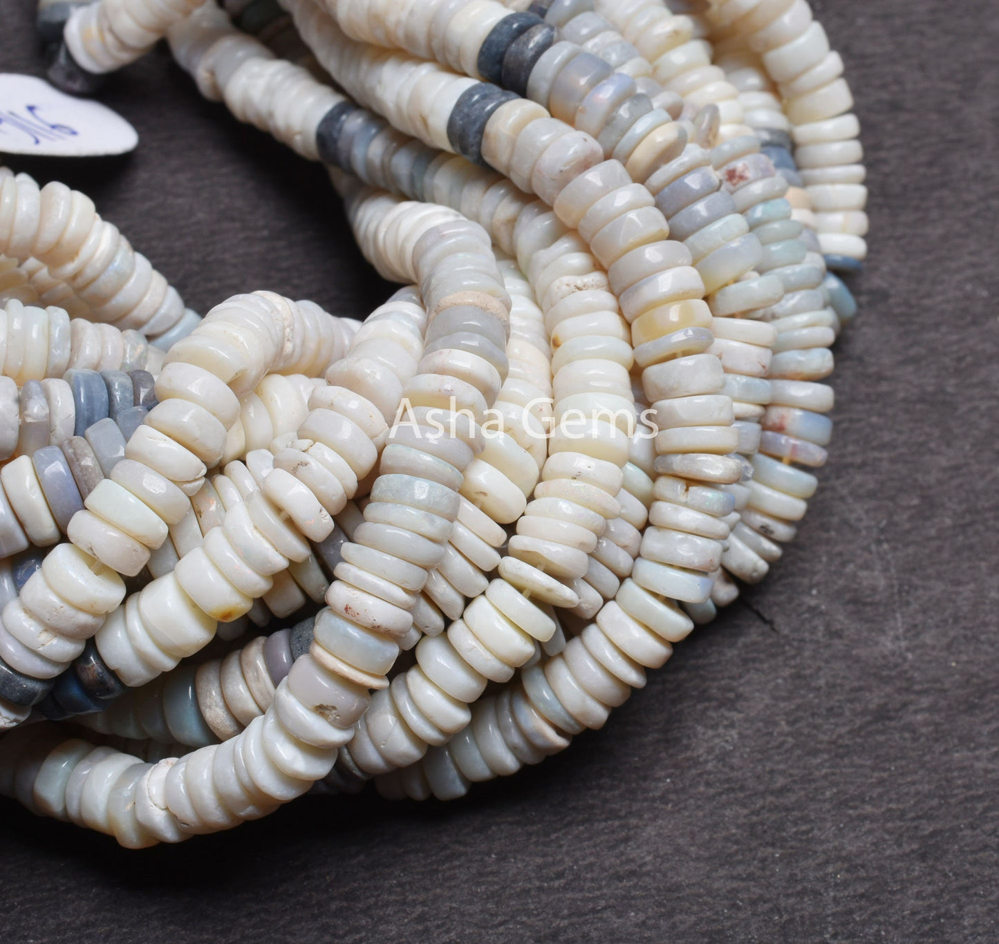 6 mm Beautiful Shaded Australian Opal Heishi Tyre Beads,16" Rare Australian Opal Smooth flat wheel Handmade Gemstone Natural Opal Beads SALE