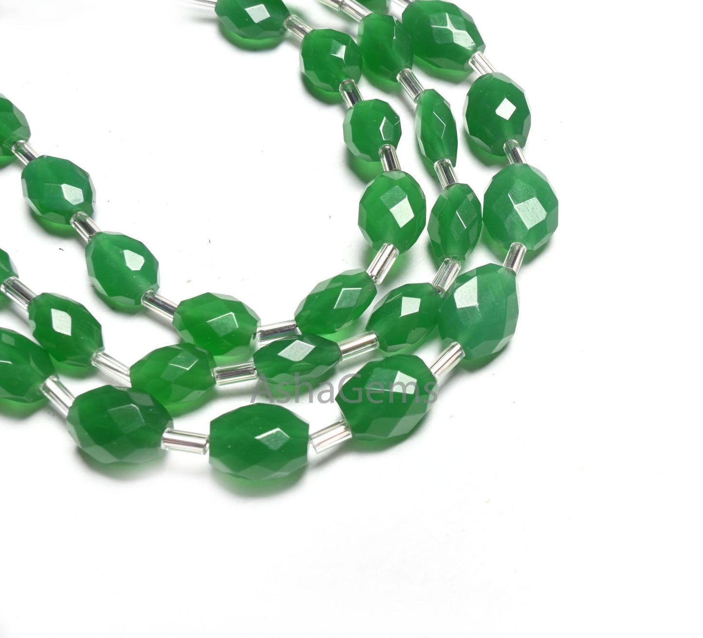 Beautiful Green aventurine Color Hydro fancy Puff Oval Faceted Beads, Fine Quality Green Hydro Oval Briolette Bead Jewelry making Craft SALE