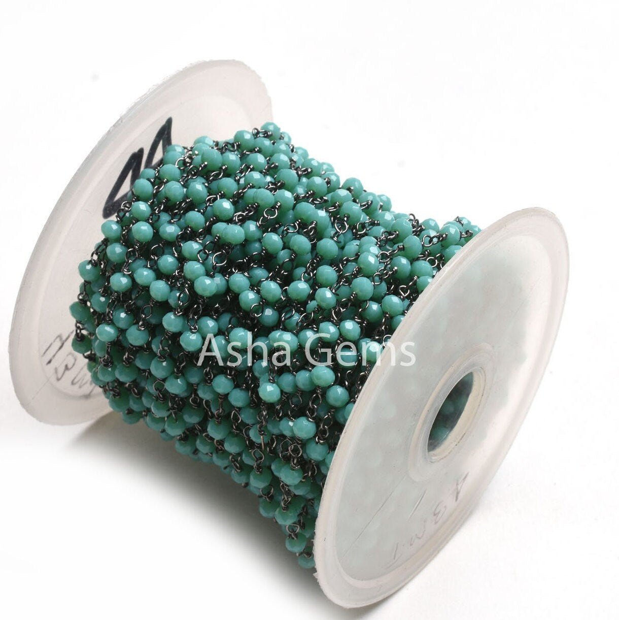 1,3,5,10,50 Feet Green Hydro Faceted Rondelle Beaded Rosary Chain, Black Plated Wire Jewelry Making Chain 3-3.5mm Gunmetal Chain Rosary SALE