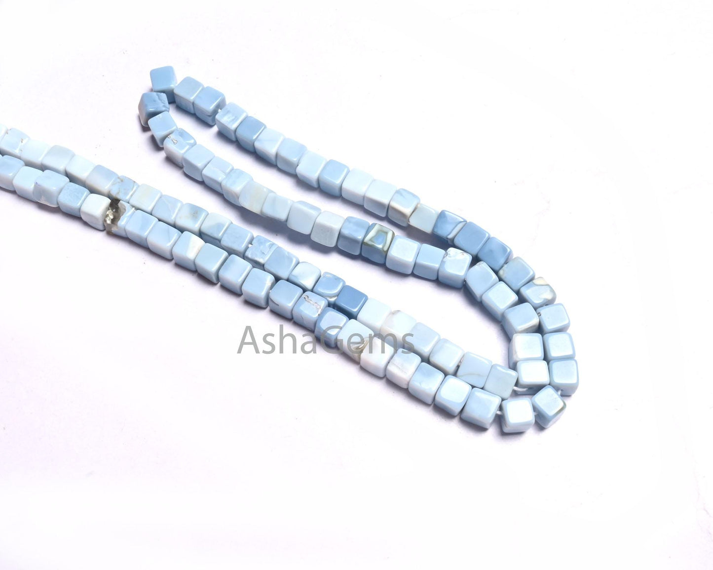 5 mm Blue Oregon Opal Smooth Box Shape Beads,8/16" Shaded Blue Opal Beads, Opal Plain 3D Cube Box Handmade Gemstone Beads Jewelry Craft Sale
