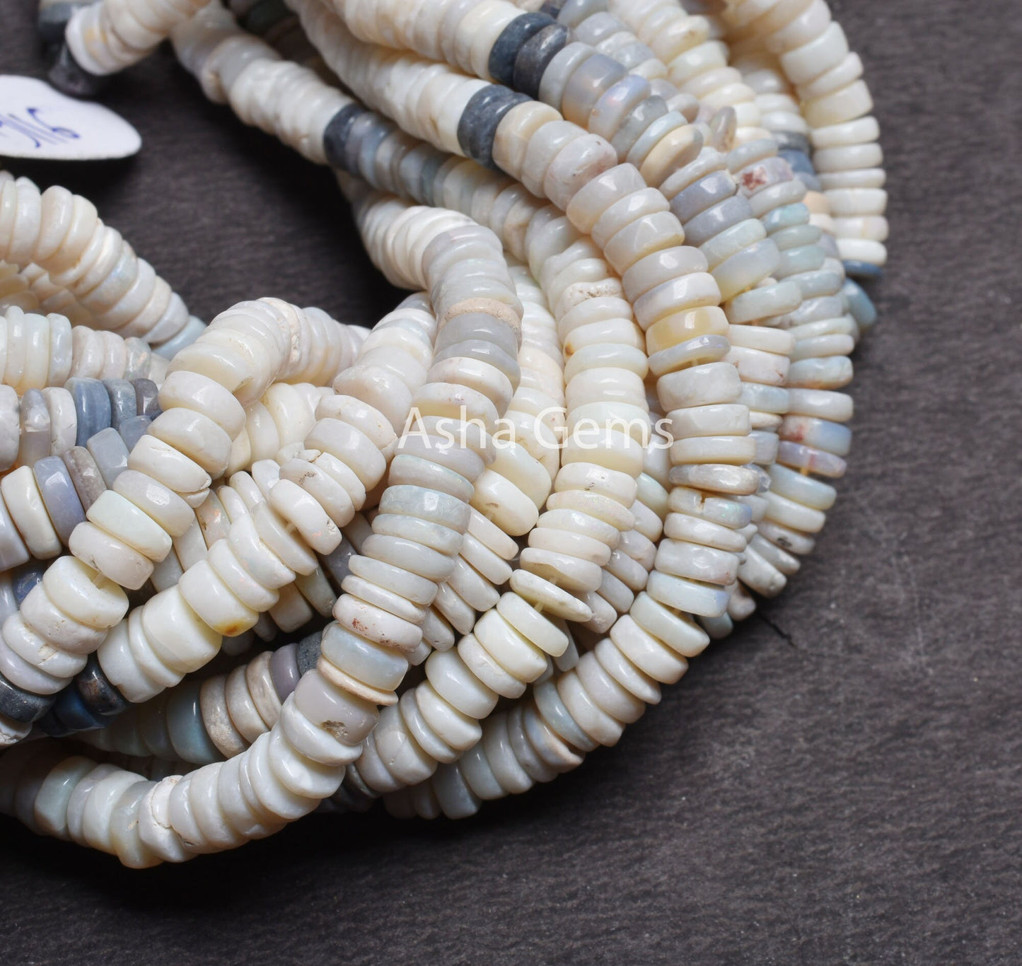 6 mm Beautiful Shaded Australian Opal Heishi Tyre Beads,16" Rare Australian Opal Smooth flat wheel Handmade Gemstone Natural Opal Beads SALE