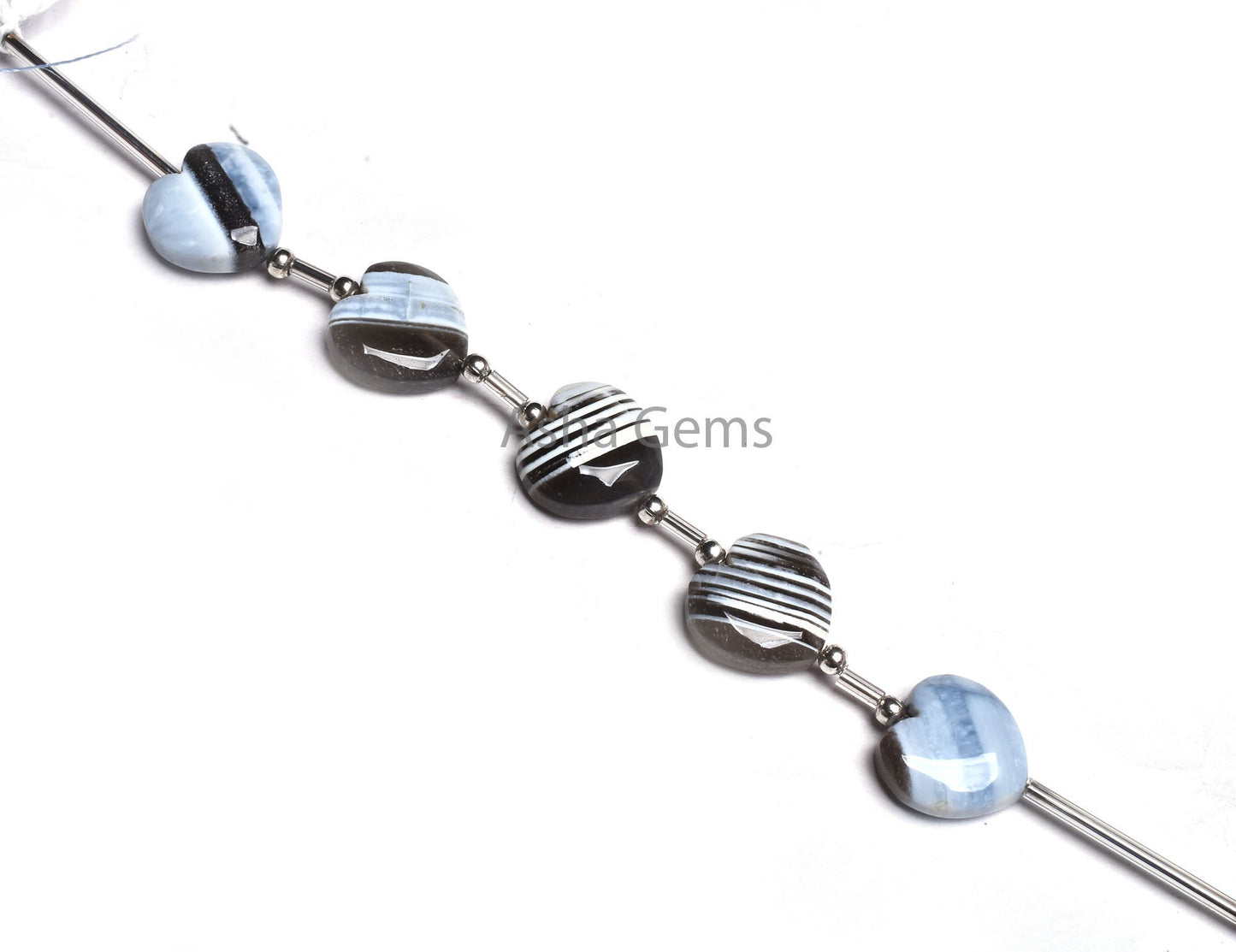 Beautiful Boulder Opal Carving Heart Shape Straight Drill Beads,15 mm Blue Boulder Opal Smooth Carved Heart Gemstone Blue Opal Beads Jewelry