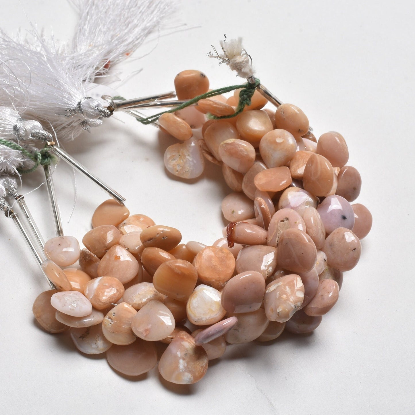 Natural Pink Opal Smooth Heart Gemstone Loose Beads, Pink Opal Beads, Shaded Pink Opal Plain Handmade Heart Shape Beads Jewelry Crafts SALE