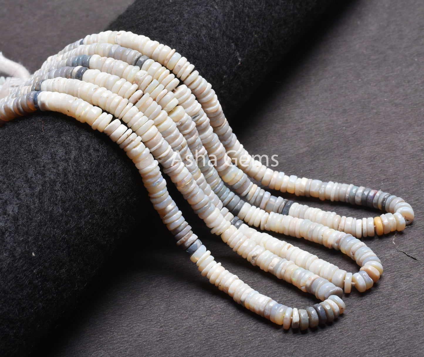 6 mm Beautiful Shaded Australian Opal Heishi Tyre Beads,16" Rare Australian Opal Smooth flat wheel Handmade Gemstone Natural Opal Beads SALE