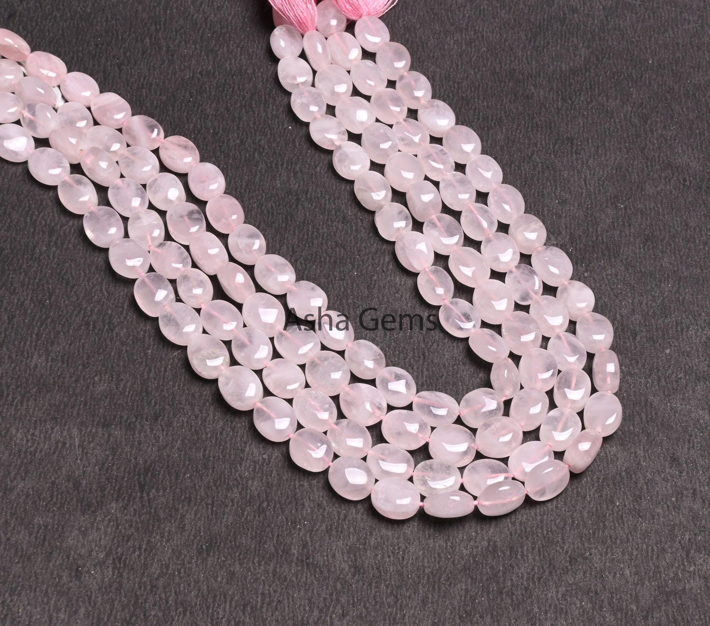 13" Natural Rose Quartz Smooth Oval Shape Gemstone Loose Beads,8-10 mm Pink rose Quartz Plain Oval handmade Beads Jewelry making Crafts SALE