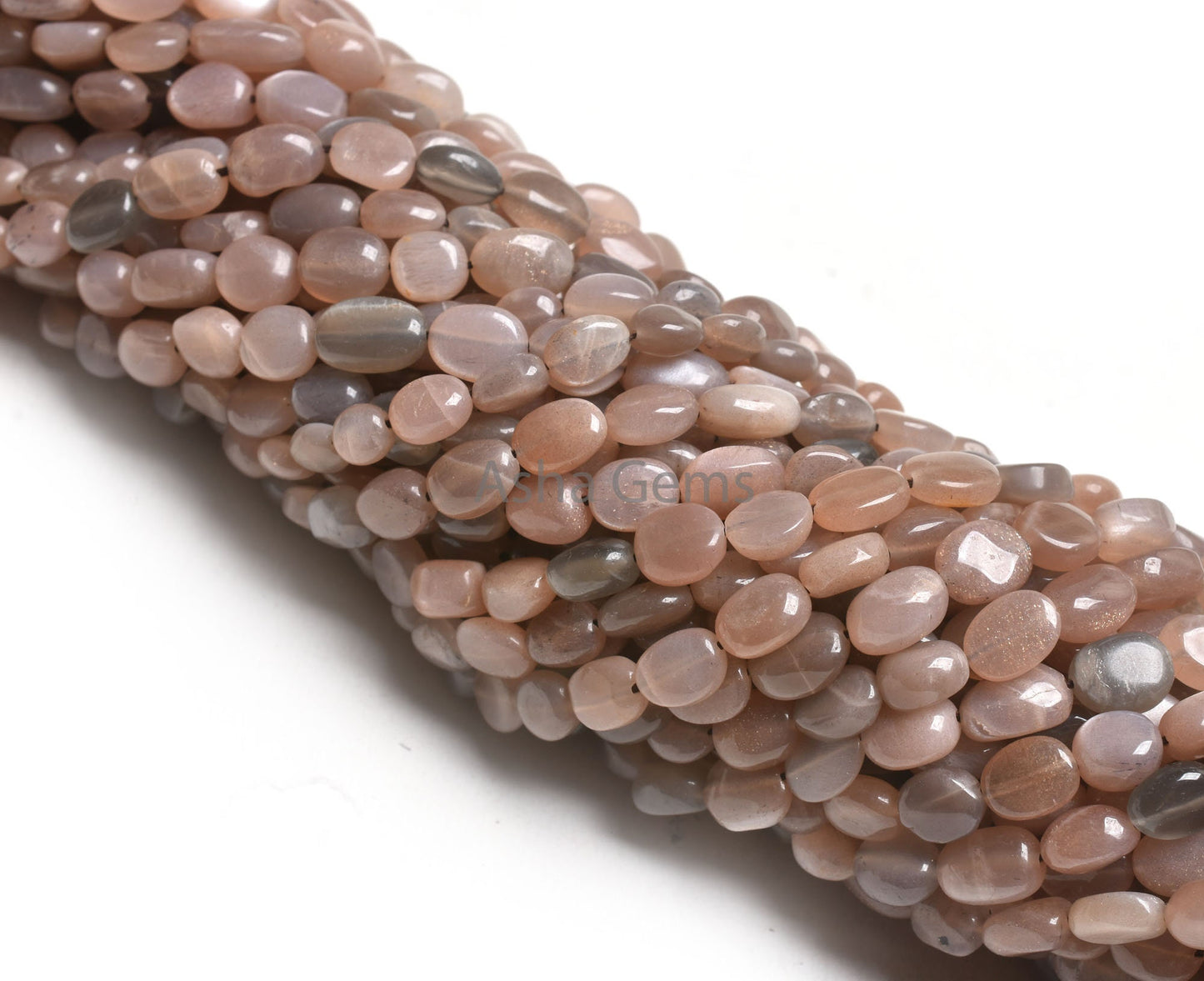 Fine Chocolate Moonstone Smooth Handmade Oval Gemstone Beads, Natural Shaded Chocolate Moonstone Straight Drill Oval Bead Jewelry Handicraft
