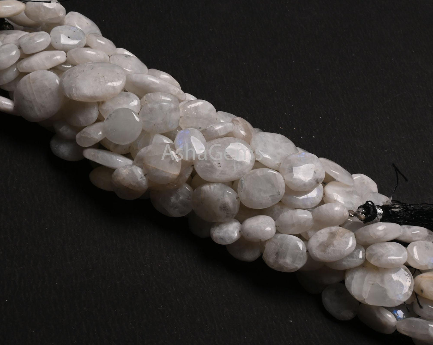 Natural Rainbow Moonstone Handmade Uneven Oval Shape Plain Beads,9" Flashy White Rainbow Oval smooth Gemstone Loose Beads Jewelry Craft SALE