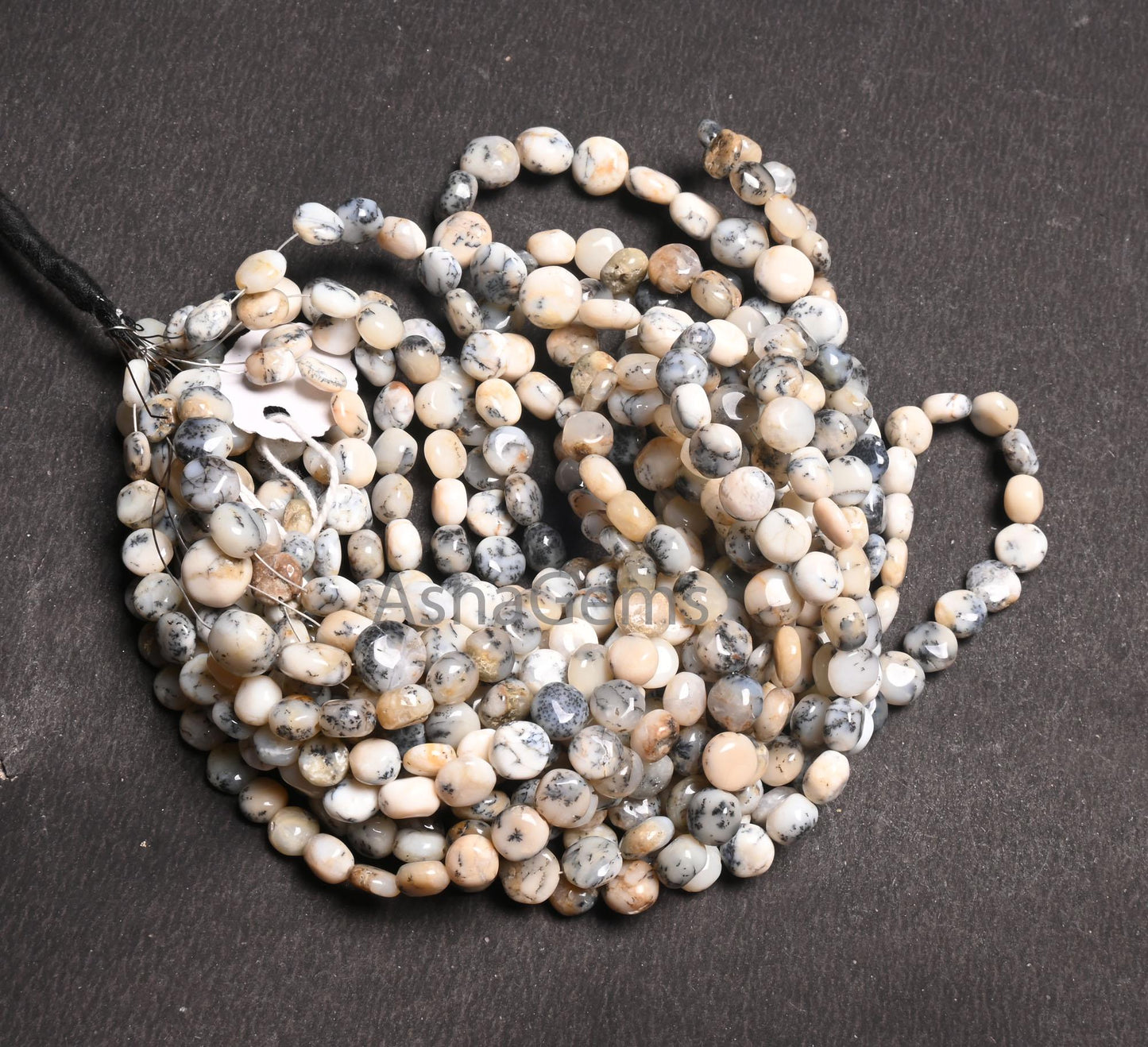 Natural Dendrite Opal Smooth Coin Shape handmade Beads,14" Fine Dendritic Opal Plain Coin Gemstone Straight Drill Opal Beads Jewelry Crafts