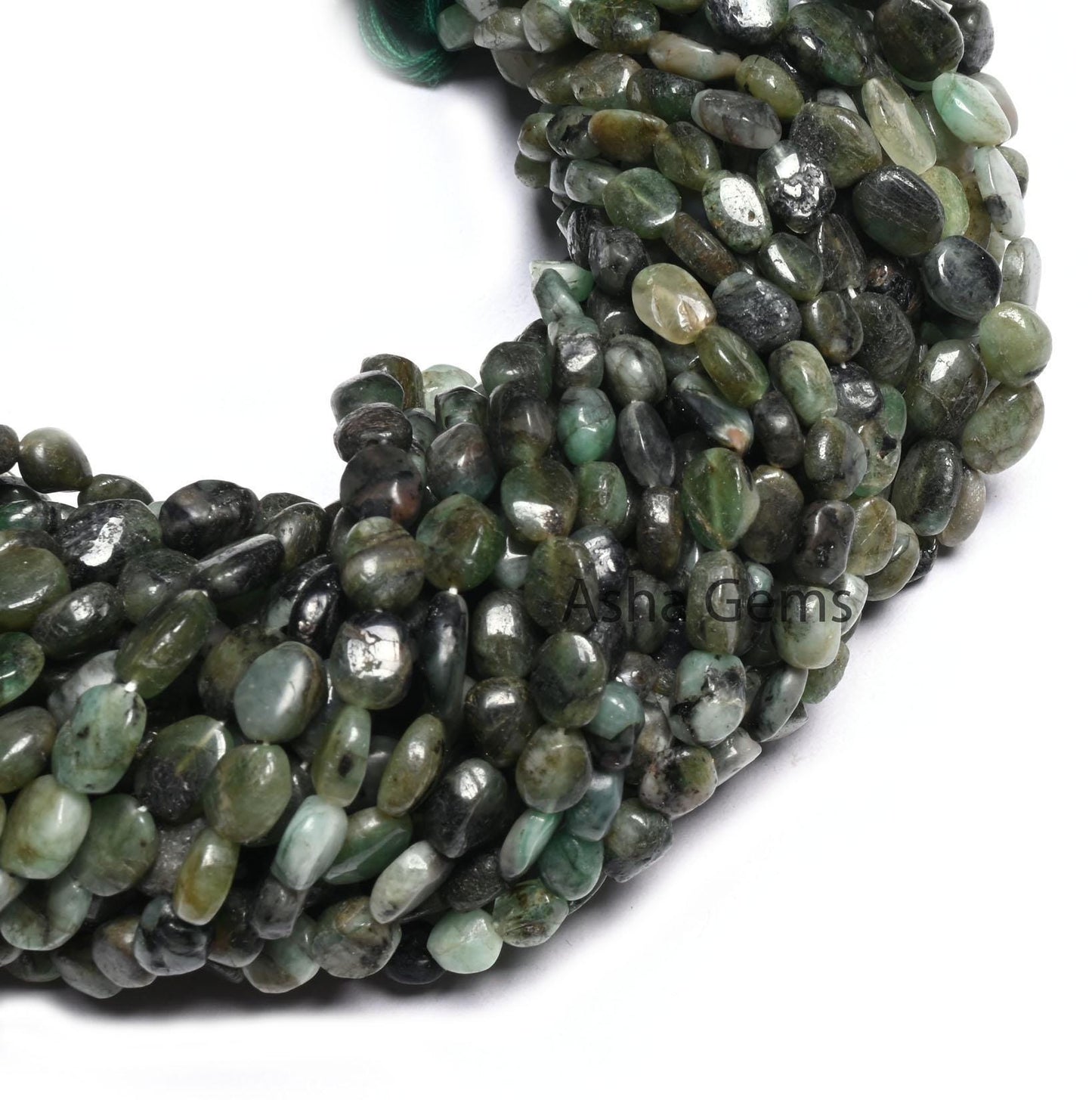 13" Natural Emerald Smooth Oval Uneven shape Handmade Beads, Shaded Green- Black Sakota Emerald Plain Oval Gemstone Beads Jewelry Craft SALE