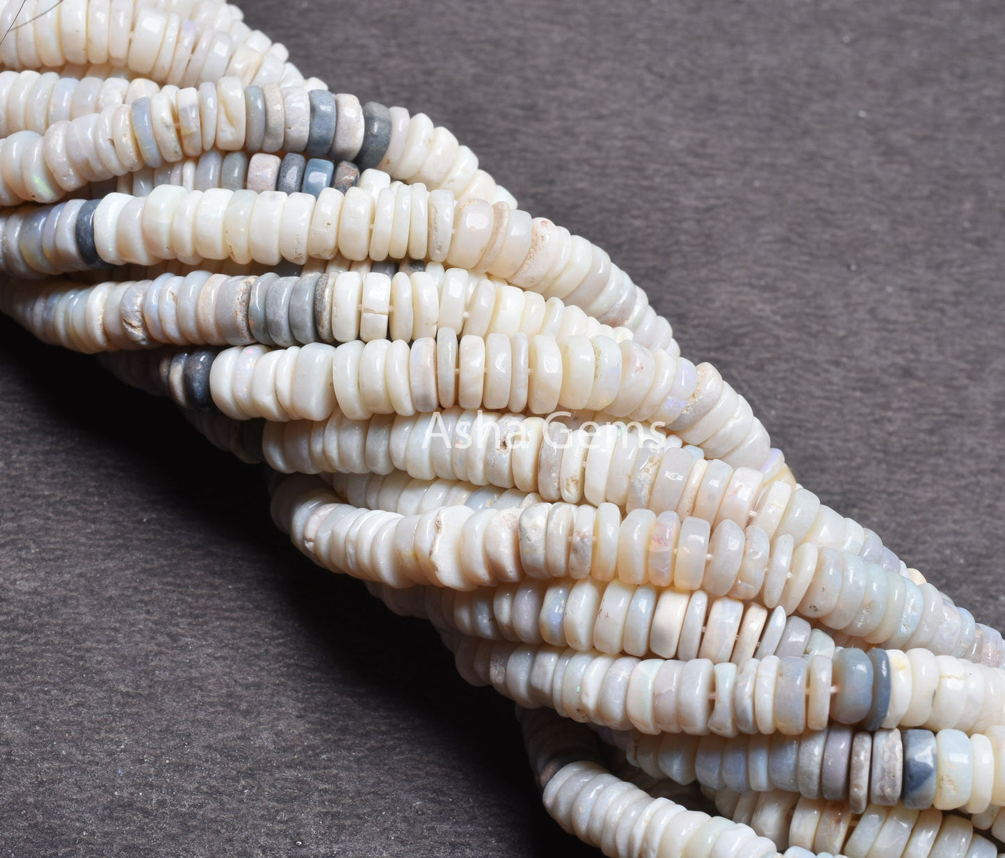 6 mm Beautiful Shaded Australian Opal Heishi Tyre Beads,16" Rare Australian Opal Smooth flat wheel Handmade Gemstone Natural Opal Beads SALE