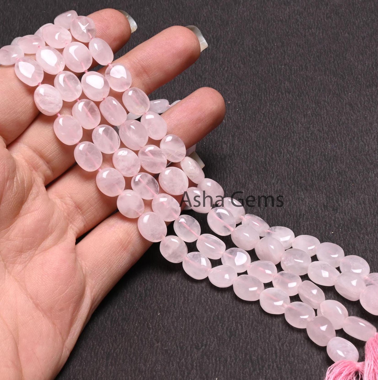13" Natural Rose Quartz Smooth Oval Shape Gemstone Loose Beads,8-10 mm Pink rose Quartz Plain Oval handmade Beads Jewelry making Crafts SALE