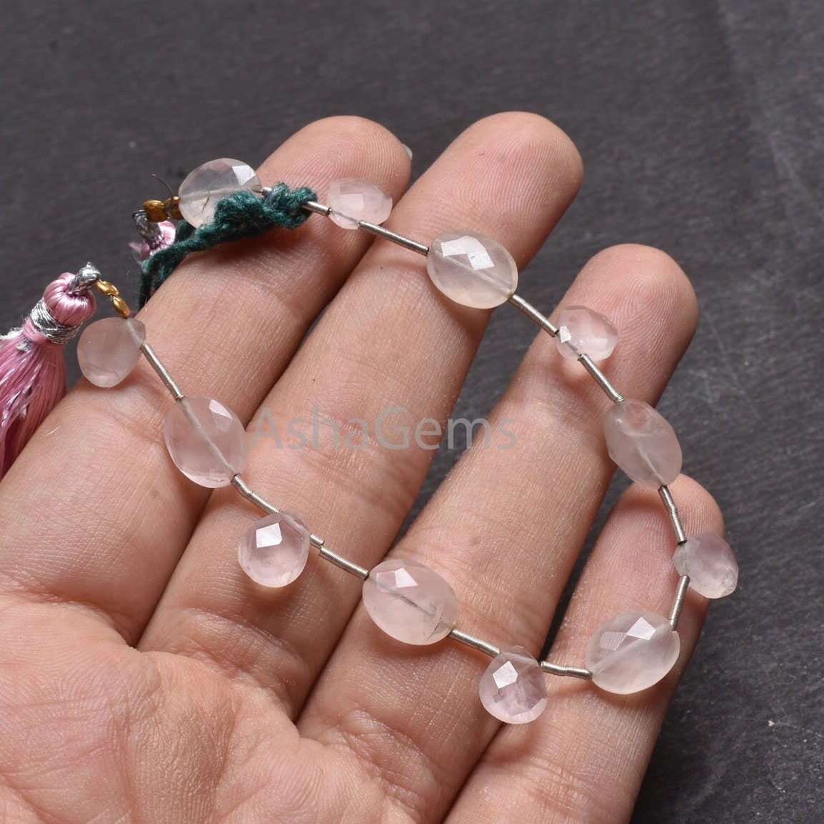 Natural Rose Quartz Faceted Pear+ Oval Shape Beads, Fine Pink Rose Quartz Multi Shape Fancy Briolette Gemstone Loose Bead Jewelry Craft SALE