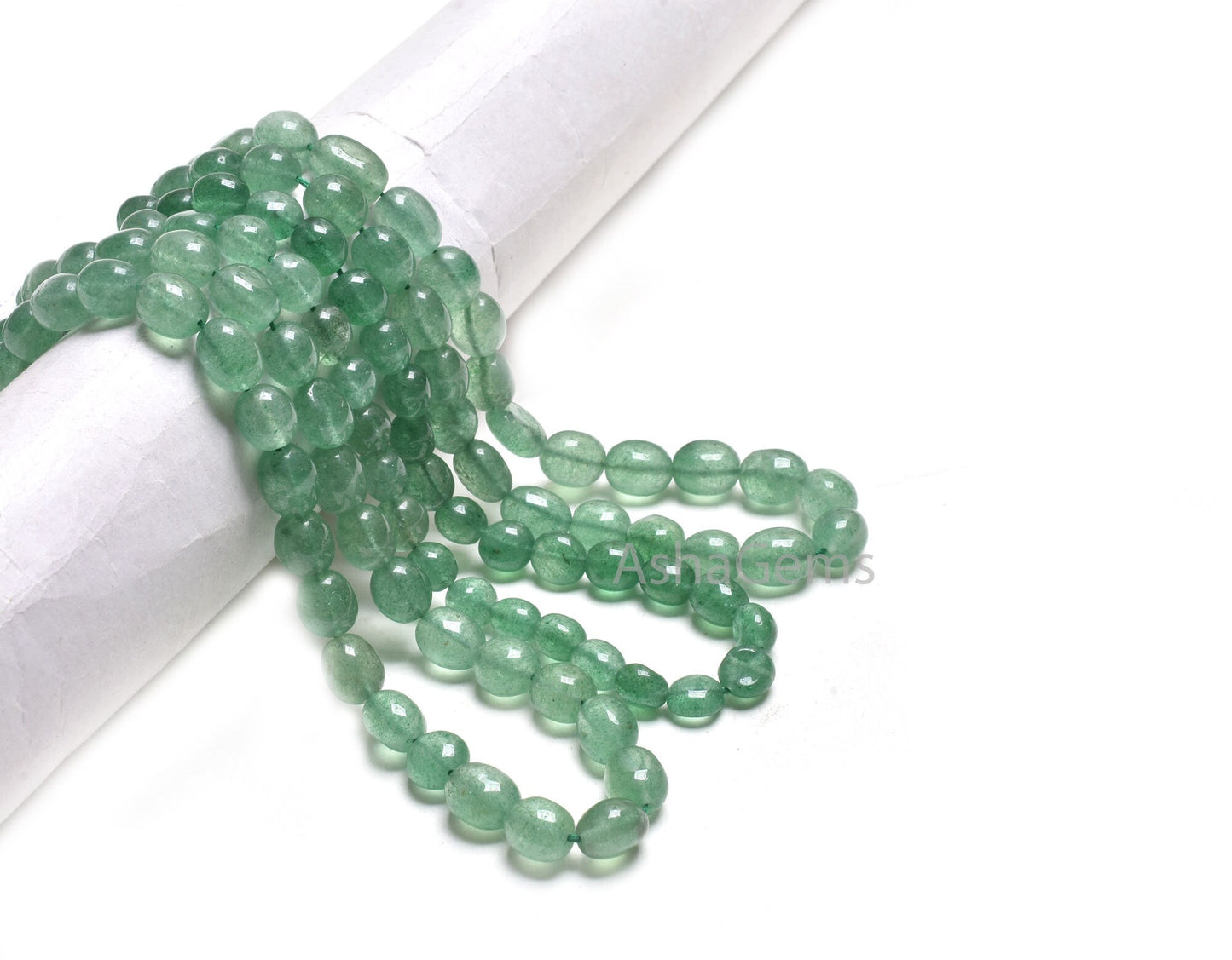 AAA Green Strawberry Quartz Smooth Handmade Oval Gemstone Beads,16" Strand Natural Strawberry Plain Uneven Puff Oval Bead Jewelry Craft SALE