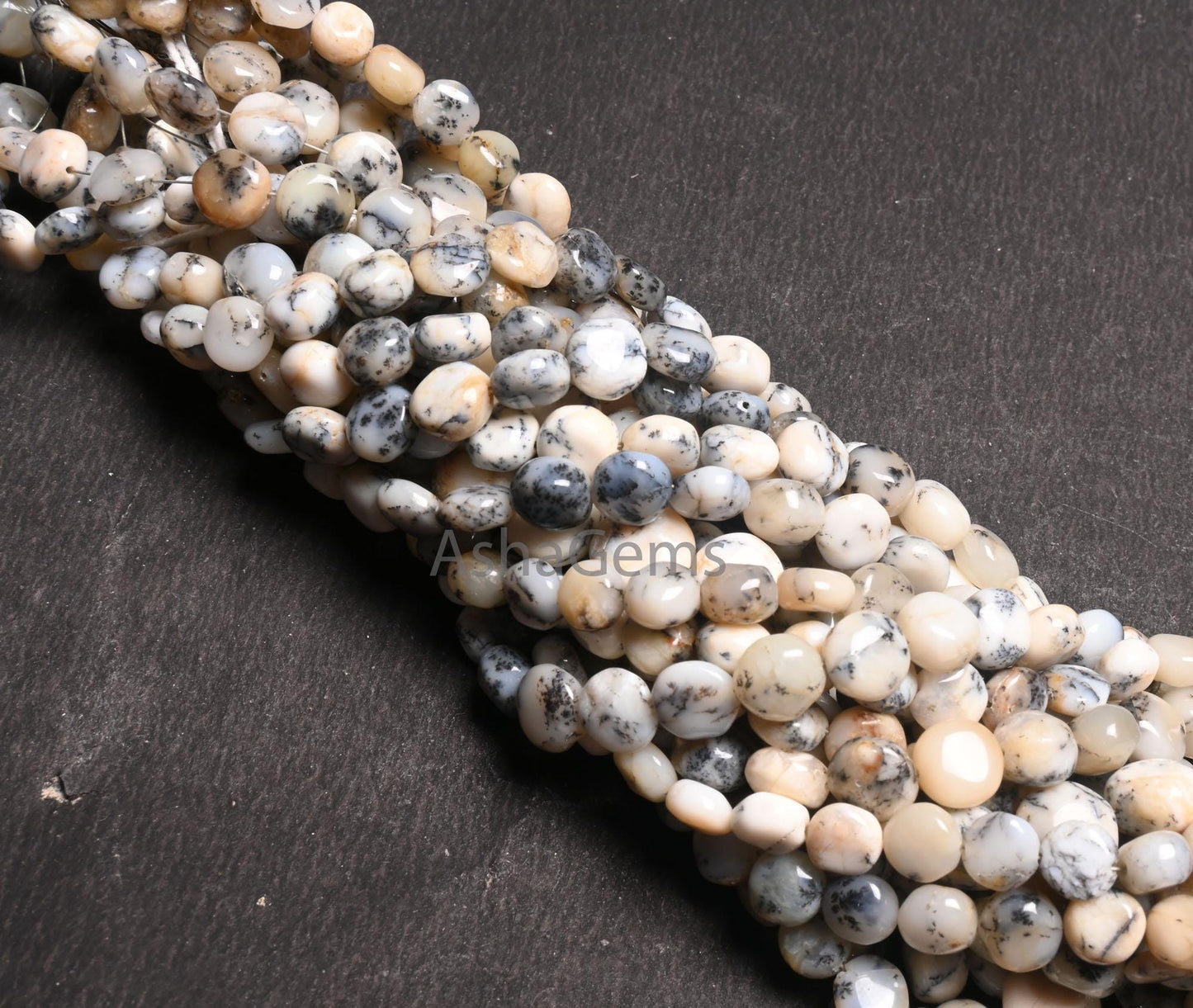 Natural Dendrite Opal Smooth Coin Shape handmade Beads,14" Fine Dendritic Opal Plain Coin Gemstone Straight Drill Opal Beads Jewelry Crafts
