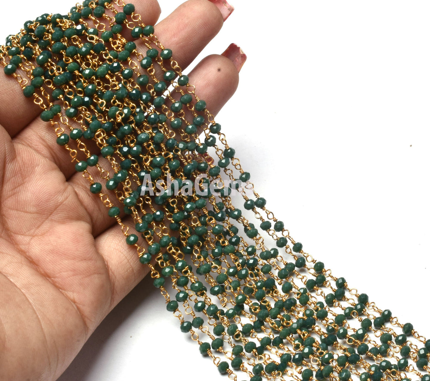 SALE 1,3,5,10,25,50Ft Green Emerald Hydro Faceted Rondelle Beaded Rosary Chain,Black Metal,Gold Plated Wire,Jewelry Making,Gunmetal,3-3.5 mm