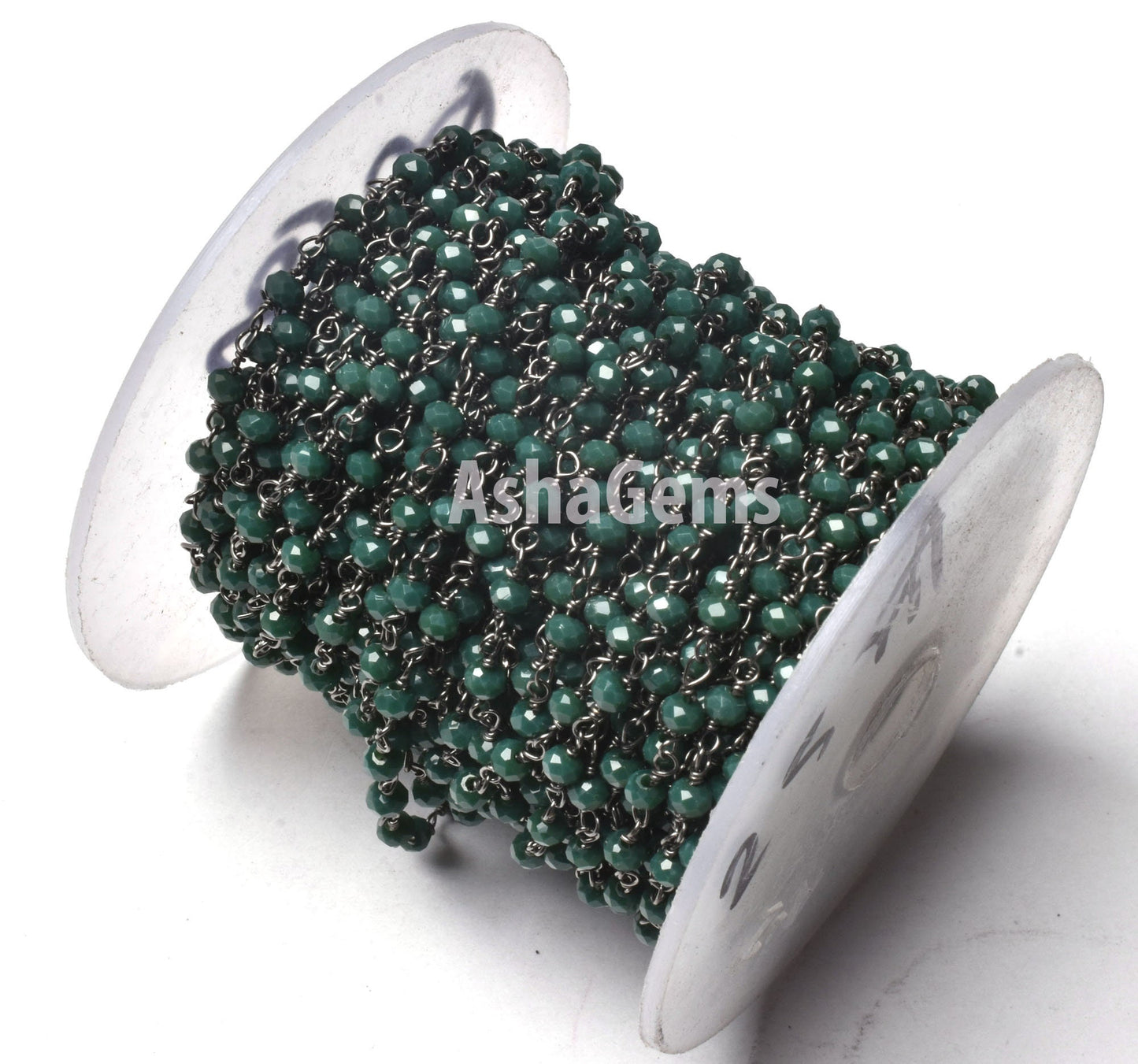 SALE 1,3,5,10,25,50Ft Green Emerald Hydro Faceted Rondelle Beaded Rosary Chain,Black Metal,Gold Plated Wire,Jewelry Making,Gunmetal,3-3.5 mm
