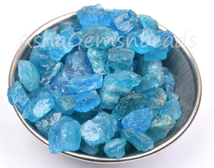 Natural Neon Apatite Raw Rough Stone,Super Fine AAA Neon Apatite Raw Loose Gemstone,Healing Crystal,Loose Apatite,Loose Gemstone,50 Carat