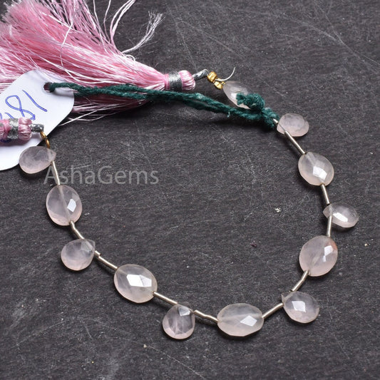 Natural Rose Quartz Faceted Pear+ Oval Shape Beads, Fine Pink Rose Quartz Multi Shape Fancy Briolette Gemstone Loose Bead Jewelry Craft SALE