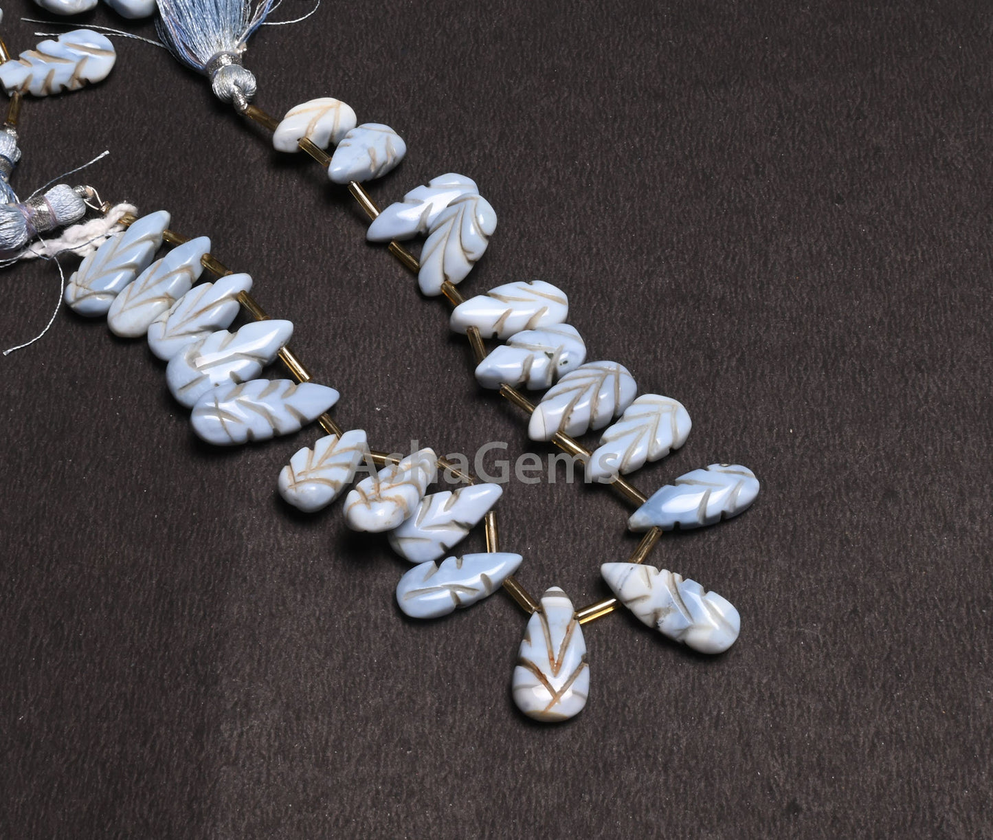 Beautiful Blue Oregon Opal Carving Pear Shape Gemstone Beads,8.5" Blue Opal Teardrop Handmade Carved Opal Beads Jewelry Makings Crafts SALE