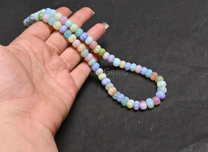 16" Beautiful Multi Color Opal Carved Pumpkin Gemstone Beads Necklace,8.5-9.5 mm Fine Disco Opal carving watermelon Handmade opal Beads SALE