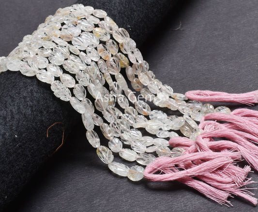 Natural Morganite Carving Oval Shape Gemstone Beads,13"Strand Pink Aquamarine Carved Oval Handmade Beads, Aquamarine Bead Jewelry Craft SALE