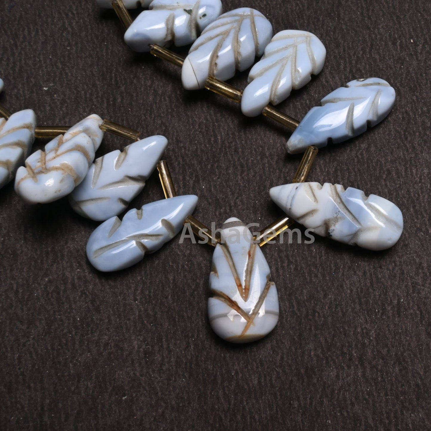Beautiful Blue Oregon Opal Carving Pear Shape Gemstone Beads,8.5" Blue Opal Teardrop Handmade Carved Opal Beads Jewelry Makings Crafts SALE