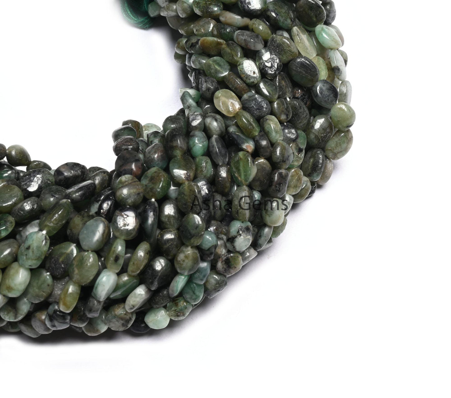 13" Natural Emerald Smooth Oval Uneven shape Handmade Beads, Shaded Green- Black Sakota Emerald Plain Oval Gemstone Beads Jewelry Craft SALE