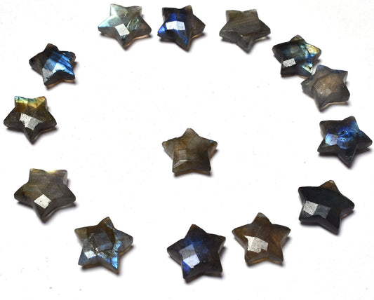 3,5,10 Pc Flashy Labradorite Carved Star Briolette,11-12 mm Black Rainbow Carving Star Gemstone Multi Fire labradorite Jewelry Making Crafts