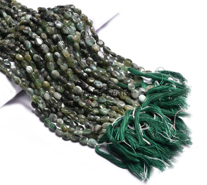 13" Natural Emerald Smooth Oval Uneven shape Handmade Beads, Shaded Green- Black Sakota Emerald Plain Oval Gemstone Beads Jewelry Craft SALE