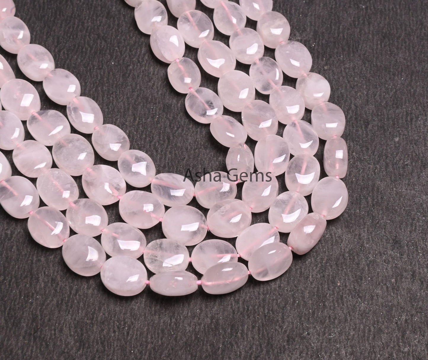 13" Natural Rose Quartz Smooth Oval Shape Gemstone Loose Beads,8-10 mm Pink rose Quartz Plain Oval handmade Beads Jewelry making Crafts SALE