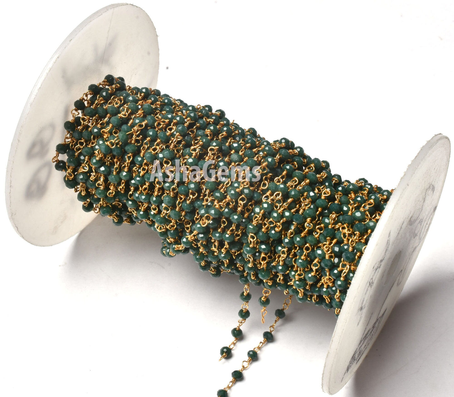 SALE 1,3,5,10,25,50Ft Green Emerald Hydro Faceted Rondelle Beaded Rosary Chain,Black Metal,Gold Plated Wire,Jewelry Making,Gunmetal,3-3.5 mm