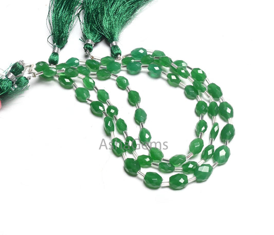Beautiful Green aventurine Color Hydro fancy Puff Oval Faceted Beads, Fine Quality Green Hydro Oval Briolette Bead Jewelry making Craft SALE