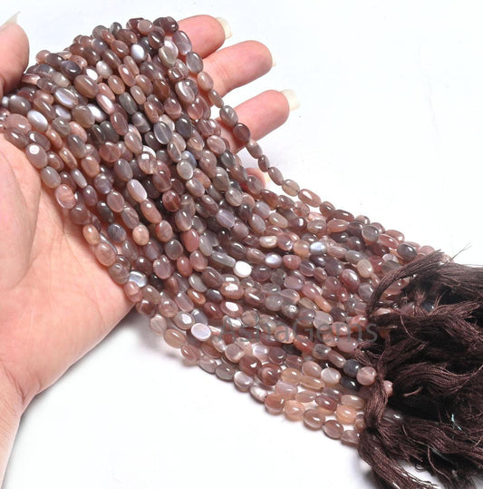 13"Strand Beautiful Chocolate Moonstone Smooth Oval Handmade Beads,Fine Natural Shaded Brown Moonstone Oval Gemstone Bead Jewelry Craft SALE