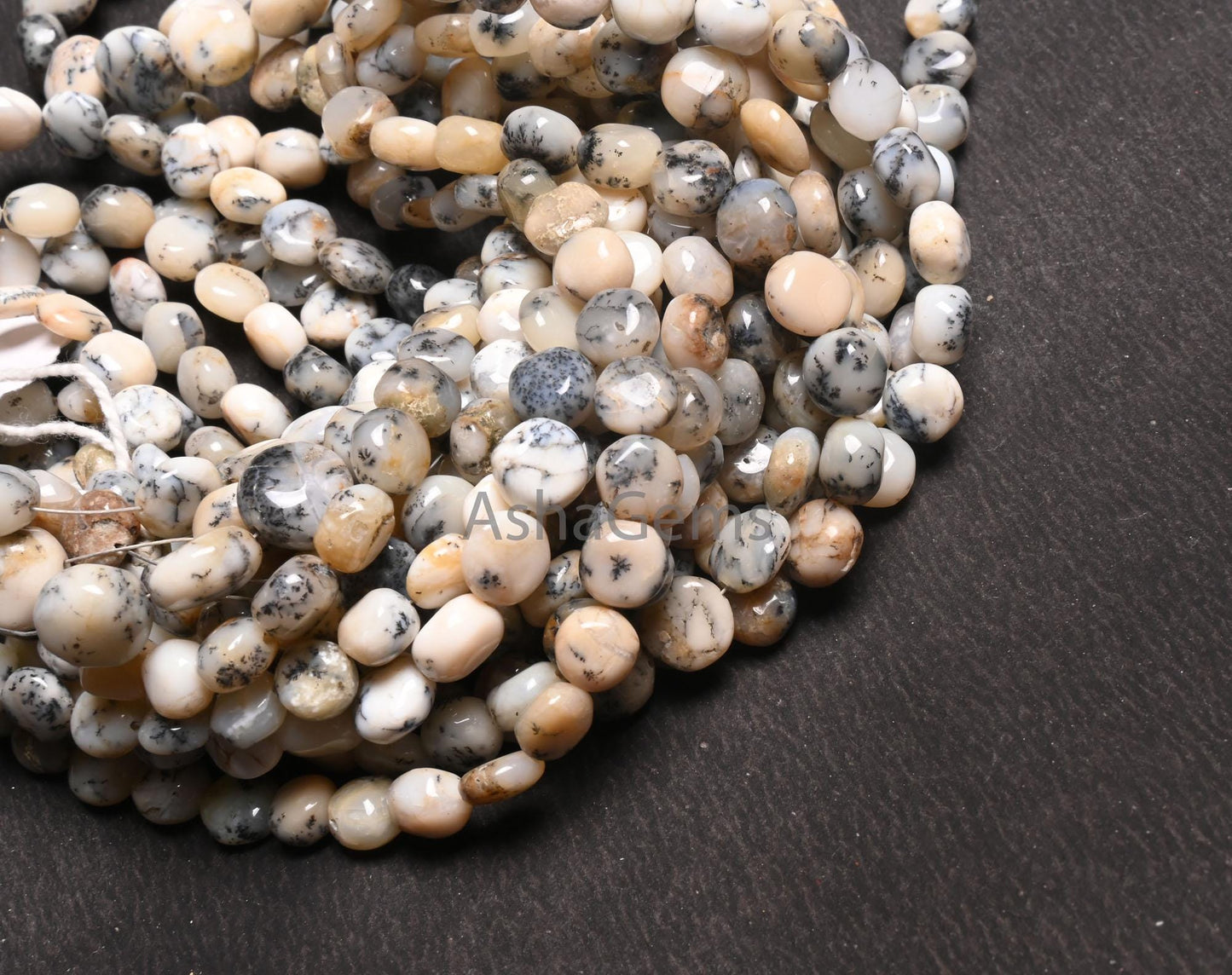 Natural Dendrite Opal Smooth Coin Shape handmade Beads,14" Fine Dendritic Opal Plain Coin Gemstone Straight Drill Opal Beads Jewelry Crafts