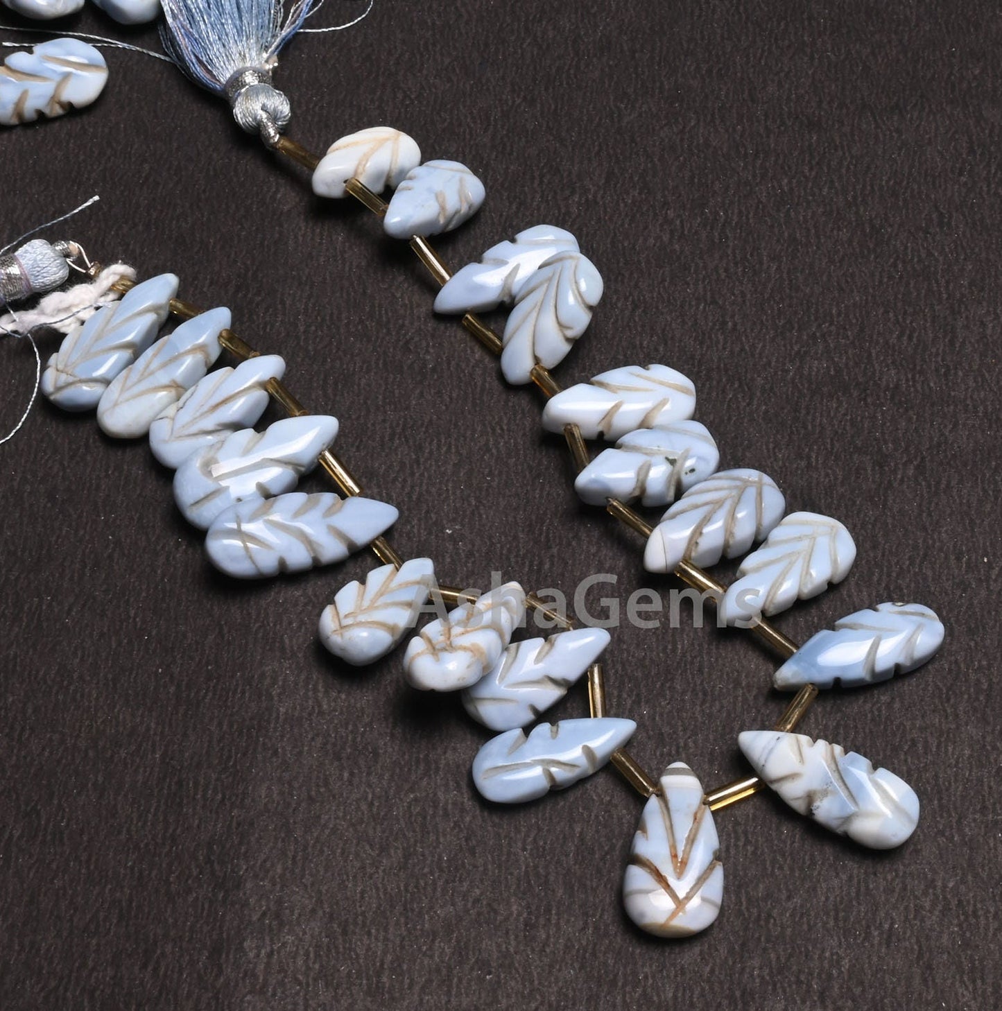 Beautiful Blue Oregon Opal Carving Pear Shape Gemstone Beads,8.5" Blue Opal Teardrop Handmade Carved Opal Beads Jewelry Makings Crafts SALE
